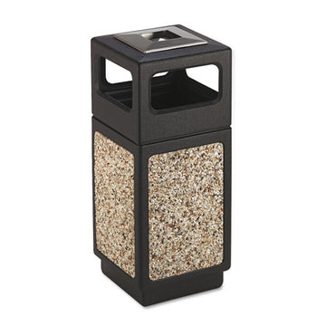 Safco® Canmeleon Ash-trash Receptacle, Square, Aggregate-polyethylene, 15 Gal, Black freeshipping - TVN Wholesale